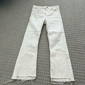 Zara straight leg white jeans